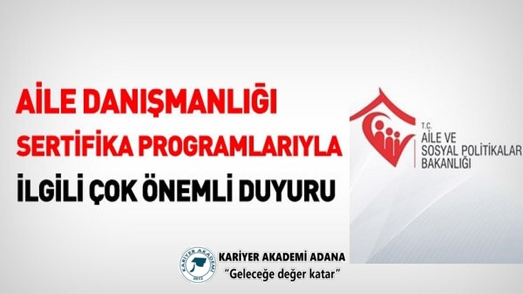 Aile Danışmanlığı Sertifika Programları Hakkında Duyuru